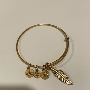 Alex and Ani feather charm bangle